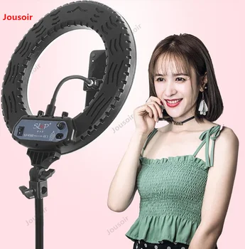 

Photography LED Selfie Ring Light 16 inch Dimmable Camera Phone With light stand for Phone Makeup Video Live CD50 T07A