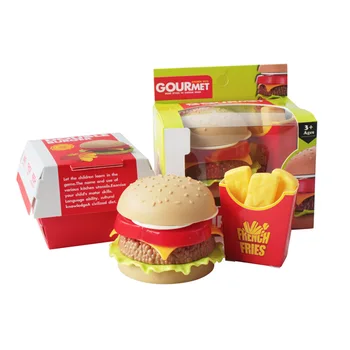 

Cross-border hot children's play house kitchen toys Simulation seven-layer small hamburger fries set
