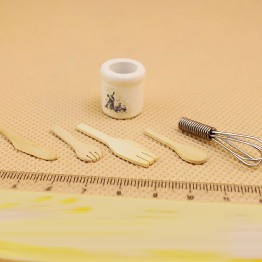 1:12 Dollhouse Miniature Accessories Egg Whisk/&Bowl Simulation Kitchen Toy BS