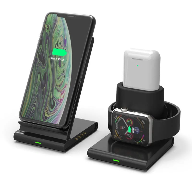 Беспроводное зарядное устройство QI для iWatch 1 2 3 4 iPhone X 8 plus Быстрая зарядка для Apple Watch зарядное устройство для airpods samsung S9 S8 S7
