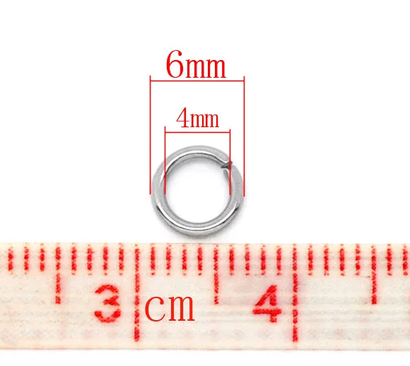 500 шт 304 нержавеющая сталь открытый прыжок кольца посеребренные 4,5, 6,7, 8 мм на выбор подходят для DIY женщин и мужчин модные ювелирные изделия подарки - Цвет: 6mm 500pcs