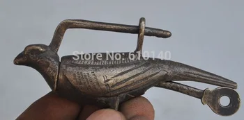 

china Dynasty palace bronze copper animal bird beast good luck Locks Keys statue