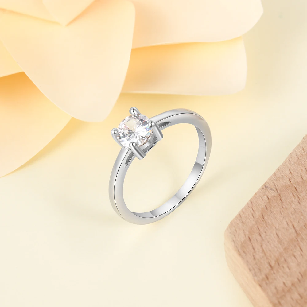 Promise кольцо из стерлингового серебра 925 с кубическим цирконием классические