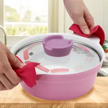 Анти-горячий зажим кухонная бытовая изоляция анти-обжигающий зажим резиновый высокотемпературный сопротивление изоляционный зажим перчатки