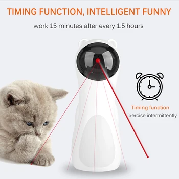 

Dropshipping Cat Interactive Laser Toy Auto Rotating Cat Exercise Training Entertaining Toy Multi-Angle Adjustable USB Charge