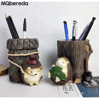 

Creative home decor Hedgehog Pen Holder Cute Cartoon Desktop Storage box Personality Children Students Healing Small Furnishings