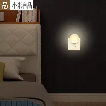 

Youpin LED Corridor Night Light Wall Charger Plug-in use Dusk to Dawn Sensor Wall Lamp EU/US Plug Socket Lamps warm light