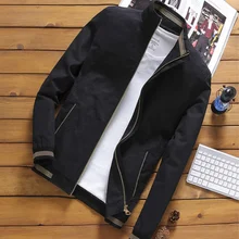 Весенне-осенние мужские куртки-бомберы, повседневная мужская верхняя одежда, ветровка со стоячим воротником, мужская куртка с воротником, бейсбольные тонкие пальто