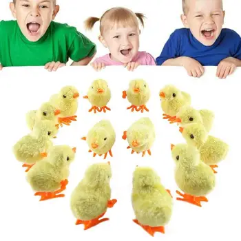 

Cute Plush Wind Up Jumping Chicken Clockwork Jumping Walking Chicks Toy Kids Toys Educational Brain Children Gift Game Drop Ship