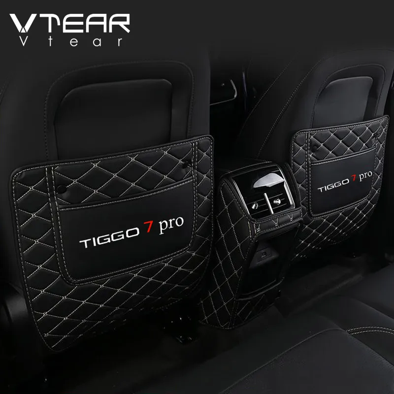 Chery Tiggo 7 Pro Rear Seat Anti-Kick Pads with Storage Pockets view 4