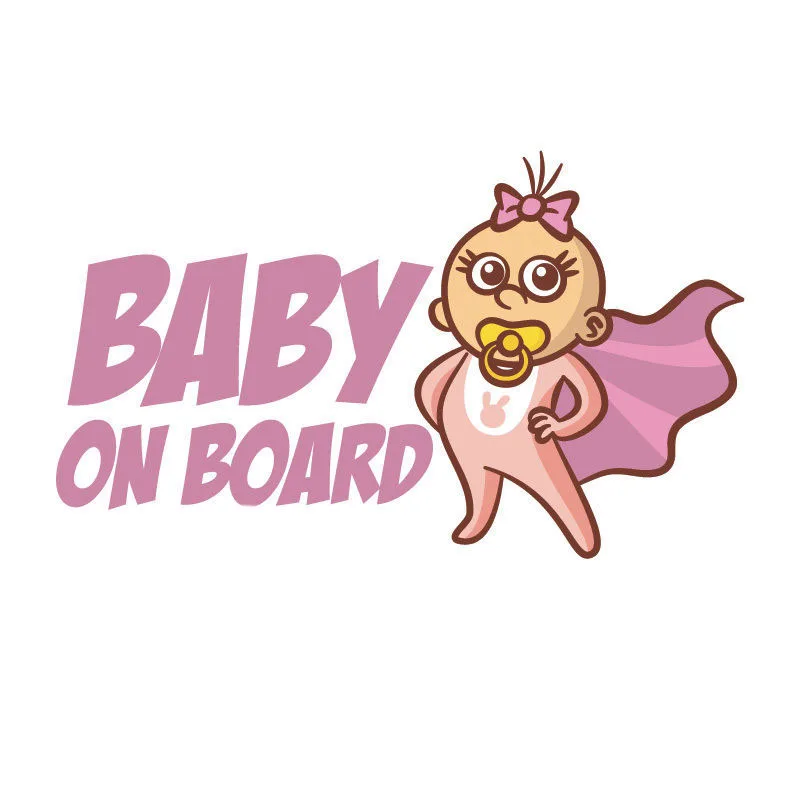 

Lovely Girl BABY ON BOARD Warning Mark Car Sticker Window Decoration Windshield Vinyl Scratches Waterproof PVC