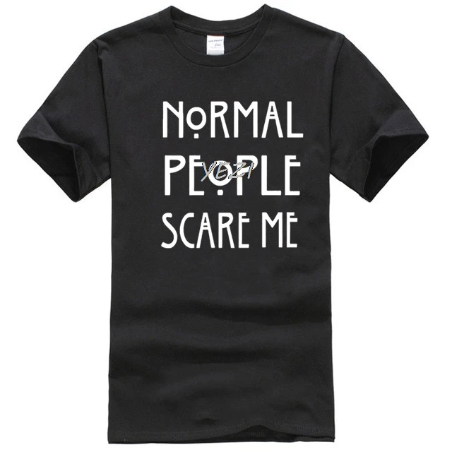 Мужская футболка с надписью normal people страшные люди Забавный гот рок панк эмо