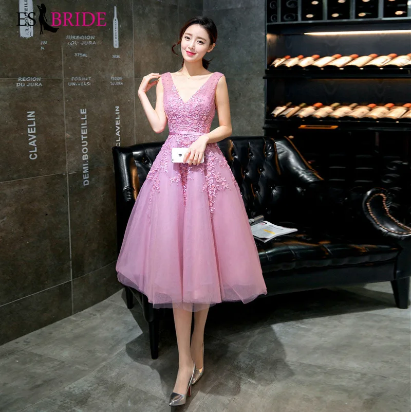 

Pink New Arrival Ladies Long Evening Dresses 2019 Elegant Lace Appliques Plus Size Formal Gowns A-line Robe De Soiree ES30252