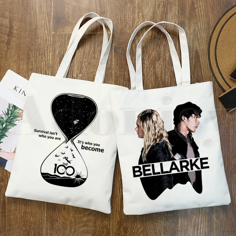 Bolso de compras con estampado de dibujos animados para niñas, bolsa de mano informal a la moda, serie TV 7, 100