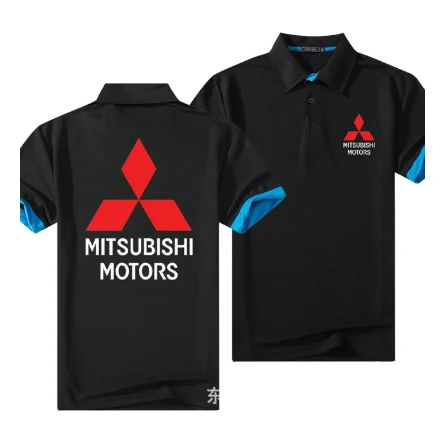 Рубашка-поло для Mitsubishi Camisa masculina мужская хлопковая рубашка-поло с коротким
