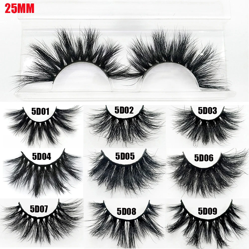 Mink Eyelashes Criss-Cross Natural Fake lashes Length 25mm Makeup 3D Mink Lashes Extension Eyelash Beauty