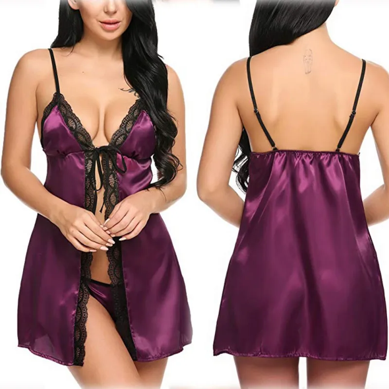 Babydoll, сексуальный халат, летняя кружевная ночная рубашка, кружевная ночная рубашка, женская пижама, пеньюар, Женская домашняя одежда