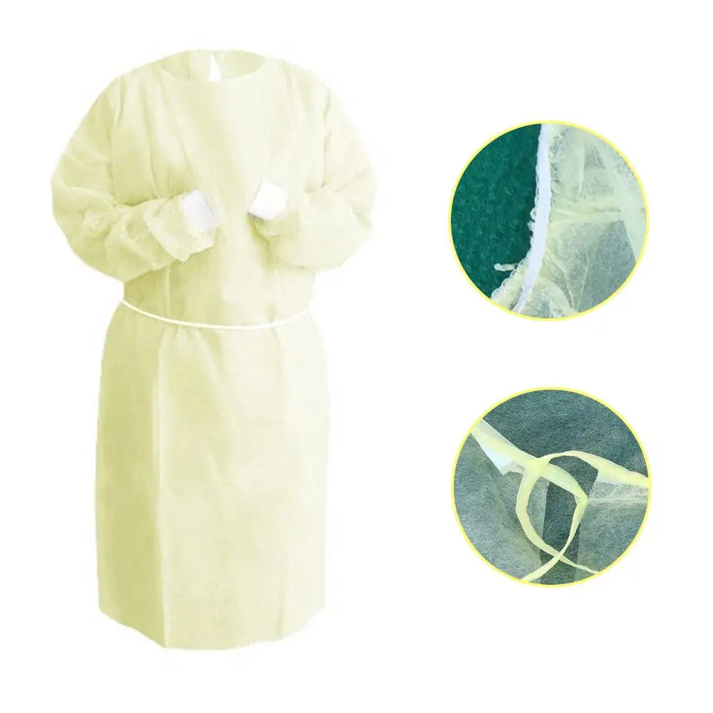 

10PCS Disposable Dust Suit Spray Siamese Suit Non-woven Dust-proof Work Clothes Unisex Safely Protection Safety Clothes