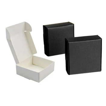 

200Pcs Kraft Paper Box Nice Kraft Box Packaging Box Small Size - 100Pcs White & 100Pcs Black