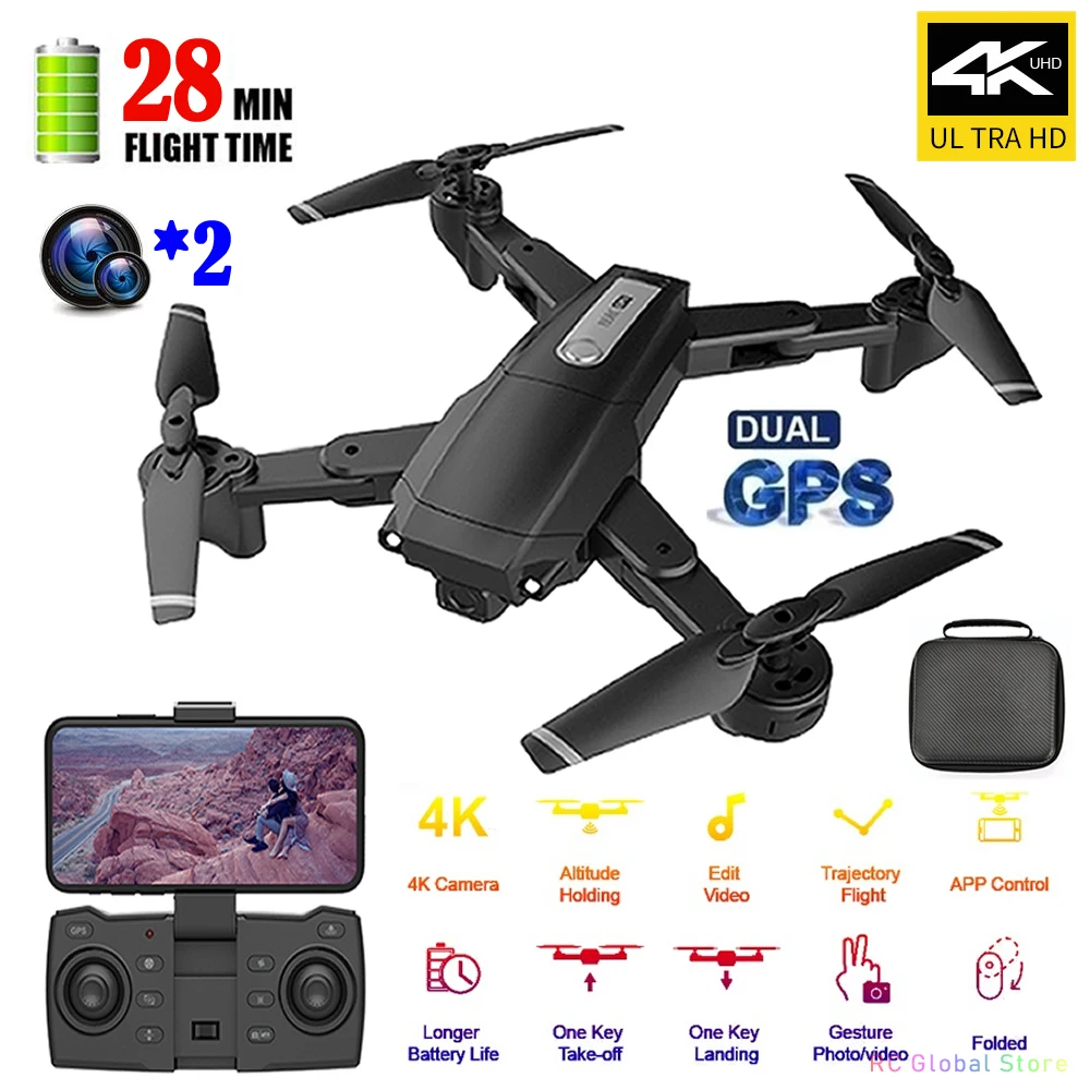 

5G Wifi GPS RC Drone with 4K HD Dual Cameras Wide-angle Aerial Photography Ultra-long Life Four-axis remote control Quadcopter