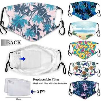 

Flower Print Face Mask PM2.5 Filter Mask Reusable Protective Anti Dust Mouth Mask Windproof Mouth-Muffle Maske Mascarilla MASQUE