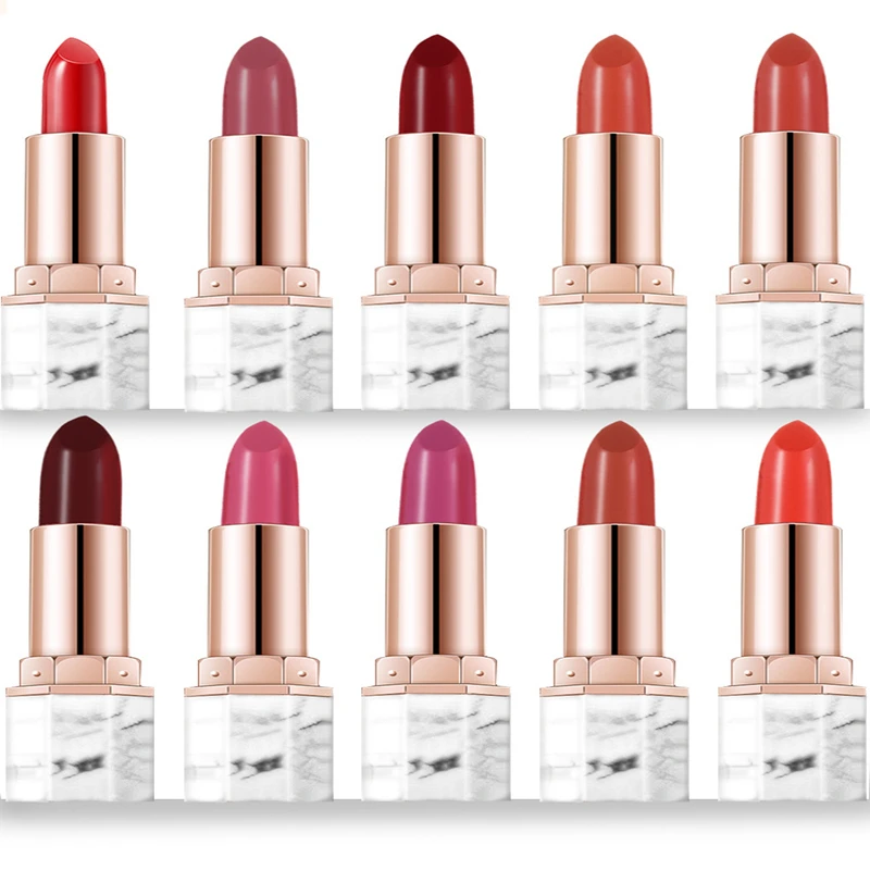 

Matte Waterproof Long Lasting Lipstick Make Up 10 Colors Easy To Wear Lip Gross Lipsticks Cosmetic Sexy Maquillage Beauty Lips
