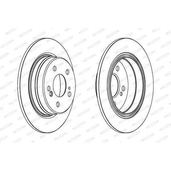 Диск тормозной MERCEDES W202/W203/W124/W210/R170/R171 задний D=2