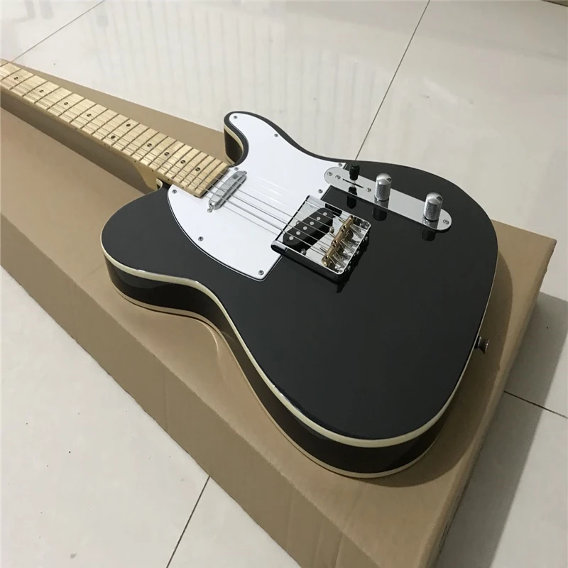 Горячая Распродажа электрогитара black tele двойное белое крепление на гитаре.