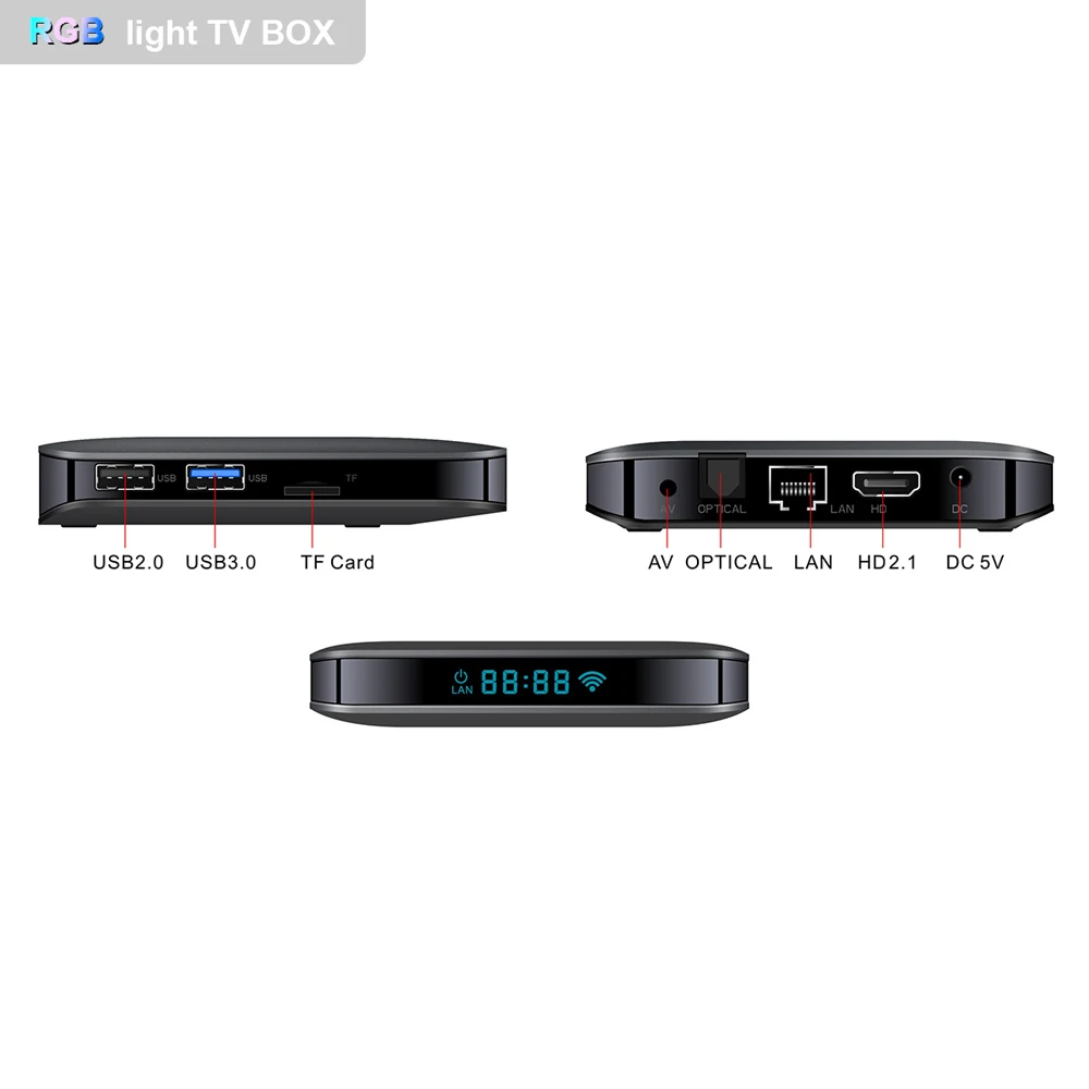 A95X F3 AIR Smart tv Box 8K декодирование UHD 4K медиаплеер Amlogic S905X3 2,4G/5G WiFi Bluetooth 4,2 100M Android 9,0 Smart tv Box