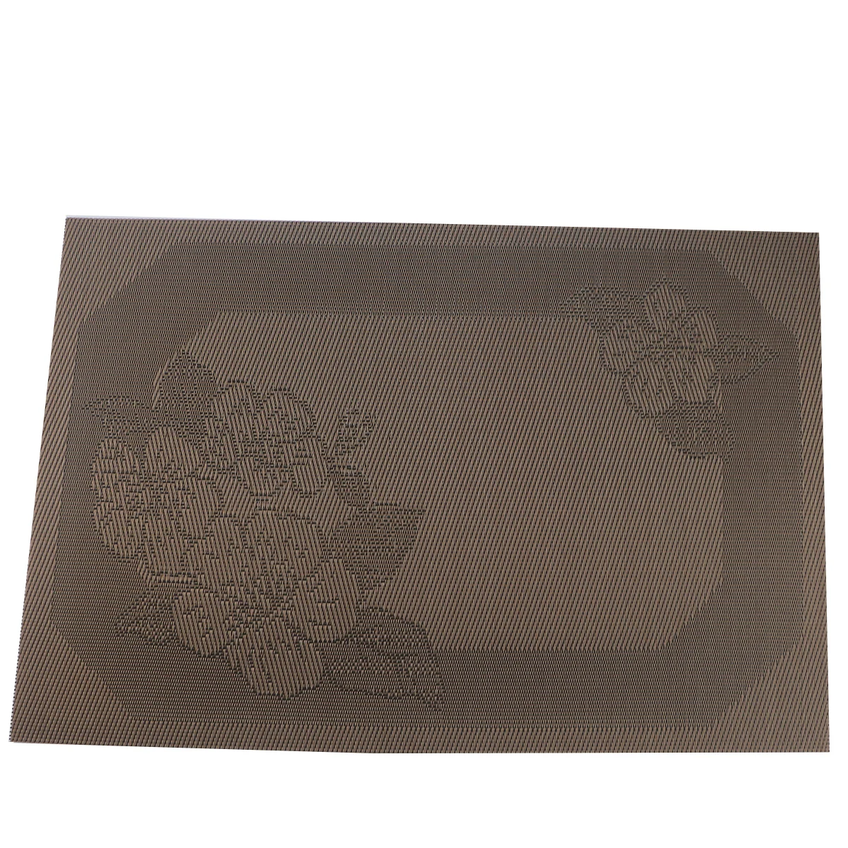 6Pcs Flower brown JANKNG, 6 шт., ПВХ коврики для стола, Нескользящие, водонепроницаемые подставки, лист, цветок, дерево, декоративные коврики для стола, кухонные аксессуары - Цвет: 6Pcs Flower brown