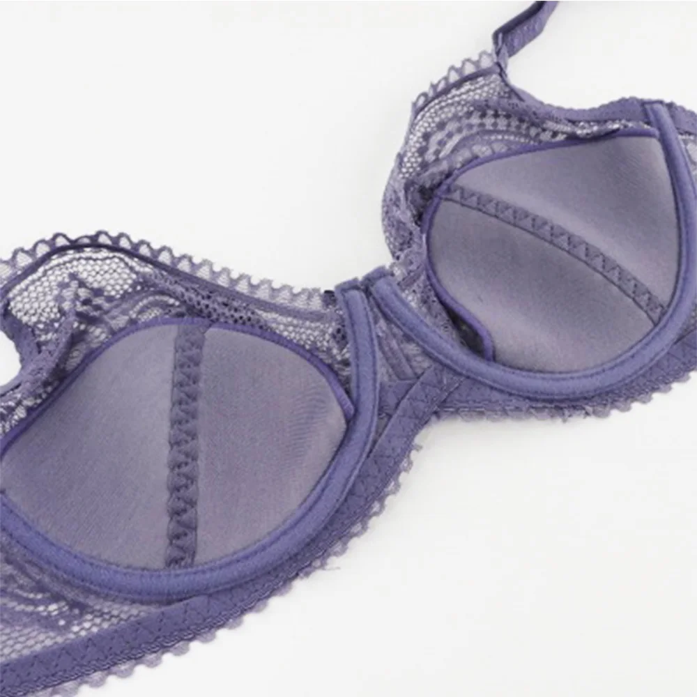Plus Size Bras For Women Lace Bralette Light Padded Underwired Sexy Brassiere Push Up Lingerie Underwear