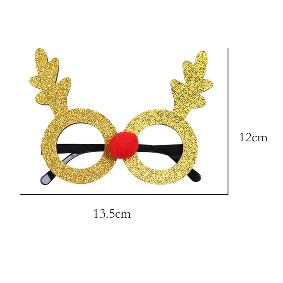 2pcs Christmas Decorations Adult Children Toys Santa Claus Snowman Antler Glasses Christmas Decorative Glasses Xmas Party Favors