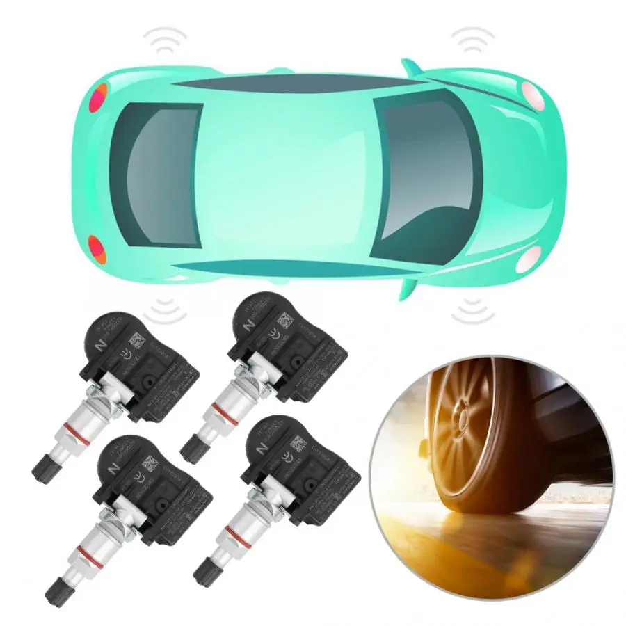 4 шт. TPMS автомобильные датчики давления в шине комплект подходит для Renault 407004CB0B контрольные датчики давления в шинах