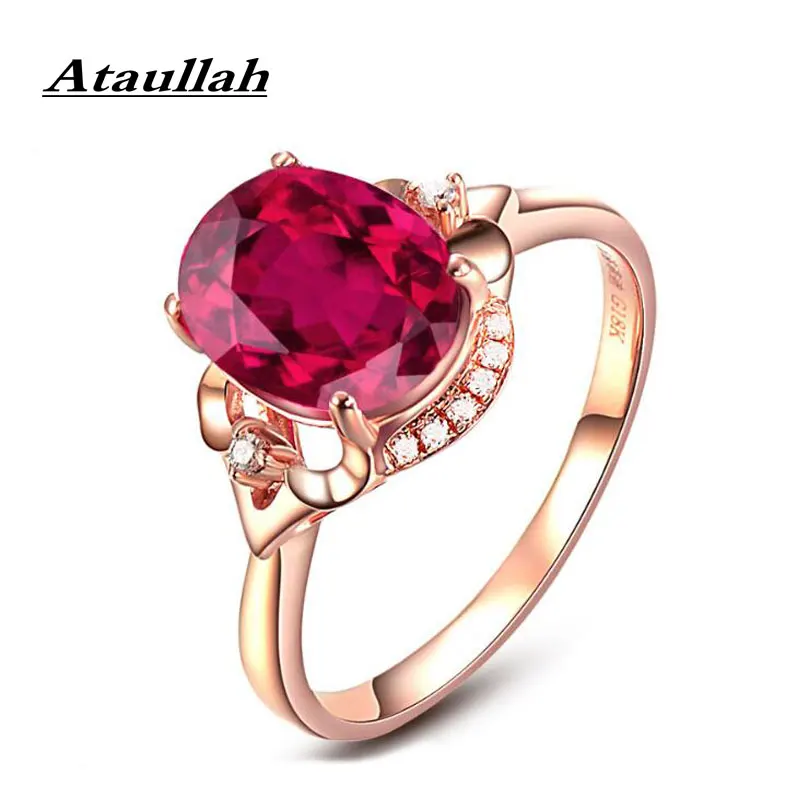 Кольцо Ataullah с рубином, Стерлинговое серебро 925, ювелирное изделие, 18 К, золотые кольца с драгоценными камнями для женщин, для помолвки, вечерние, подарок RW112
