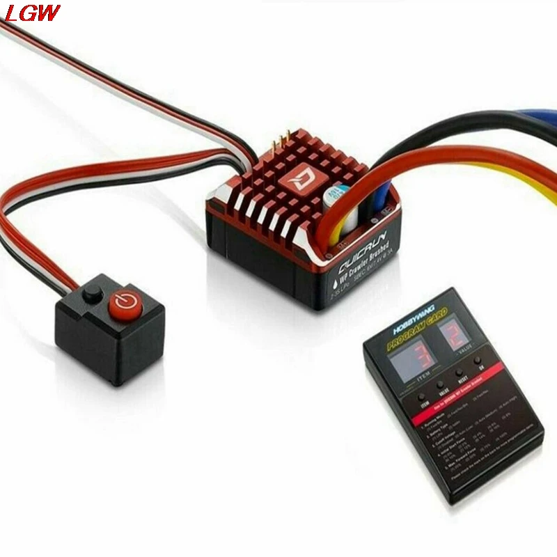 Hobbywing QuicRun 80A/60A водонепроницаемый матовый ESC W/программная карта для RC гусеничного