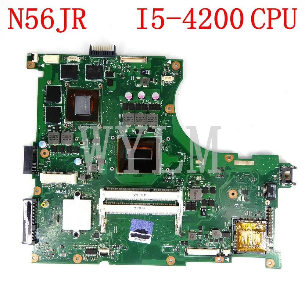 

N56JR LVDS motherboard I5-4200 CPU for ASUS N56JR N56JK N56J N56 Laptop motherboard N56JR notebook mainboard mainboard test OK