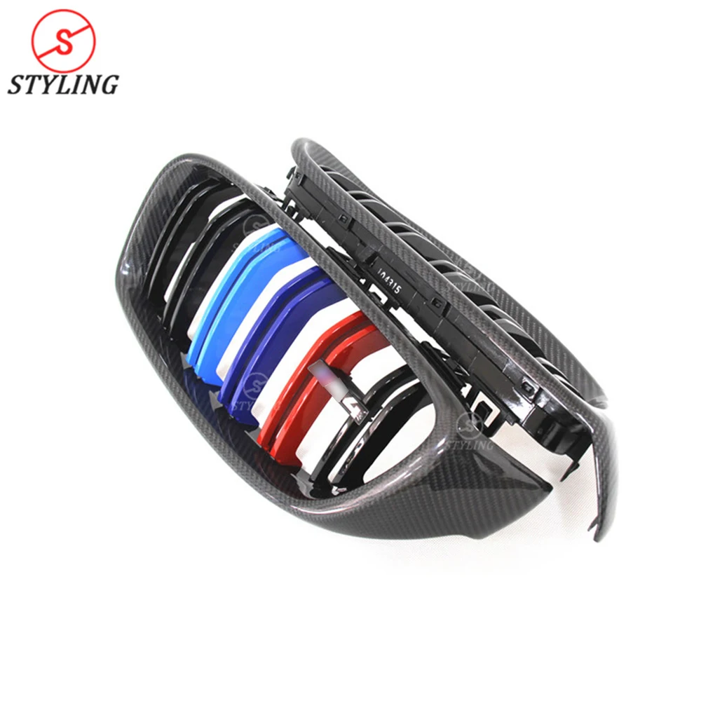 M3 M4 углеродный глянцевый черный гриль для BMW F32 F80 F33 F36 F82 F83 Пластиковая передняя