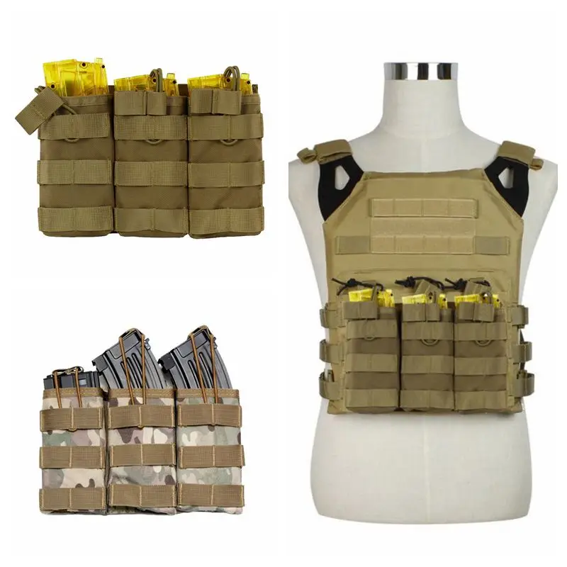 

M4 AK Single / Double Magazine Pouch / Triple Cartridge Bag Tactical Cartridge Bag 1000D Nylon Paintball Airsoft Equipment