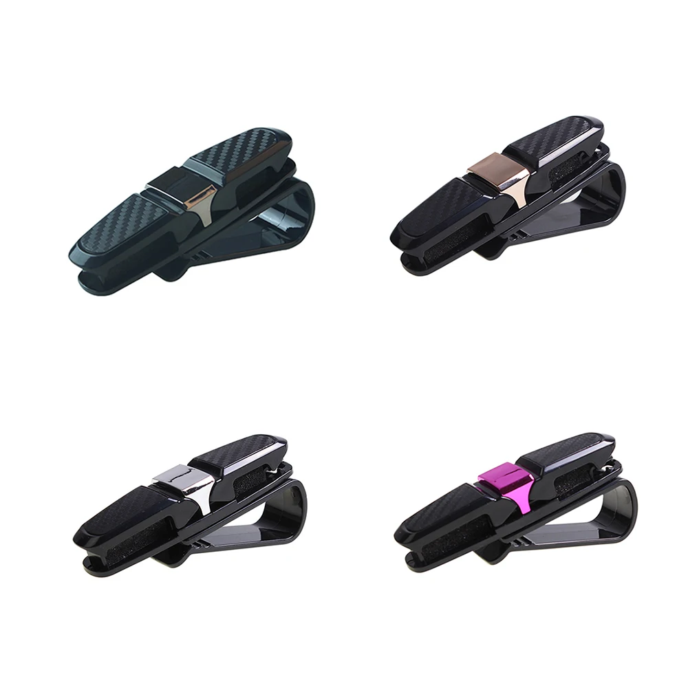 

Portable Car Sun Visor Sunglasses Holder Auto Fastener Glasses Clip Car Eyeglasses Clip Ticket Card Clamp ABS Car Glasses Stand