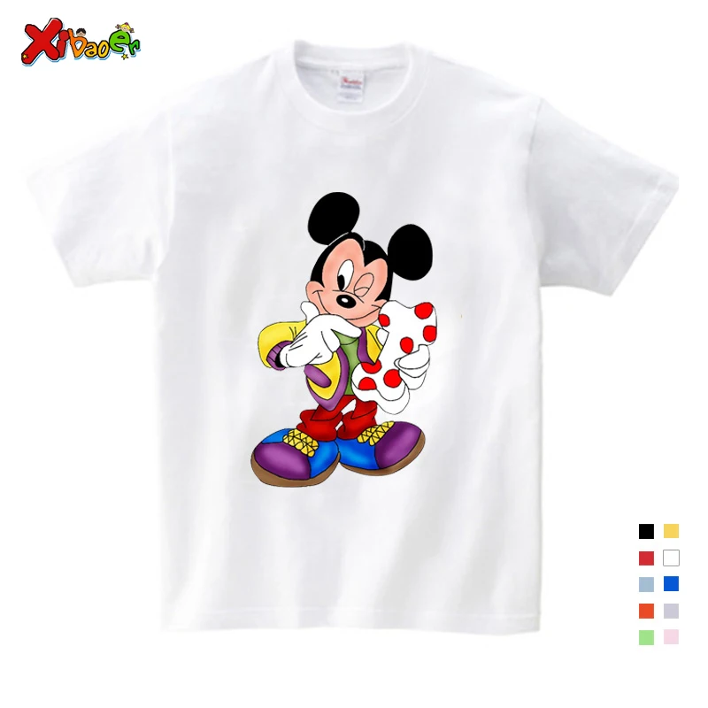 

2019 Kids Cartoon Mickey Children's T Shirts Mouse Short Sleeve T-shirt Donald Baby Boy Girl T Shirt Summer O-Neck Tee Shirt