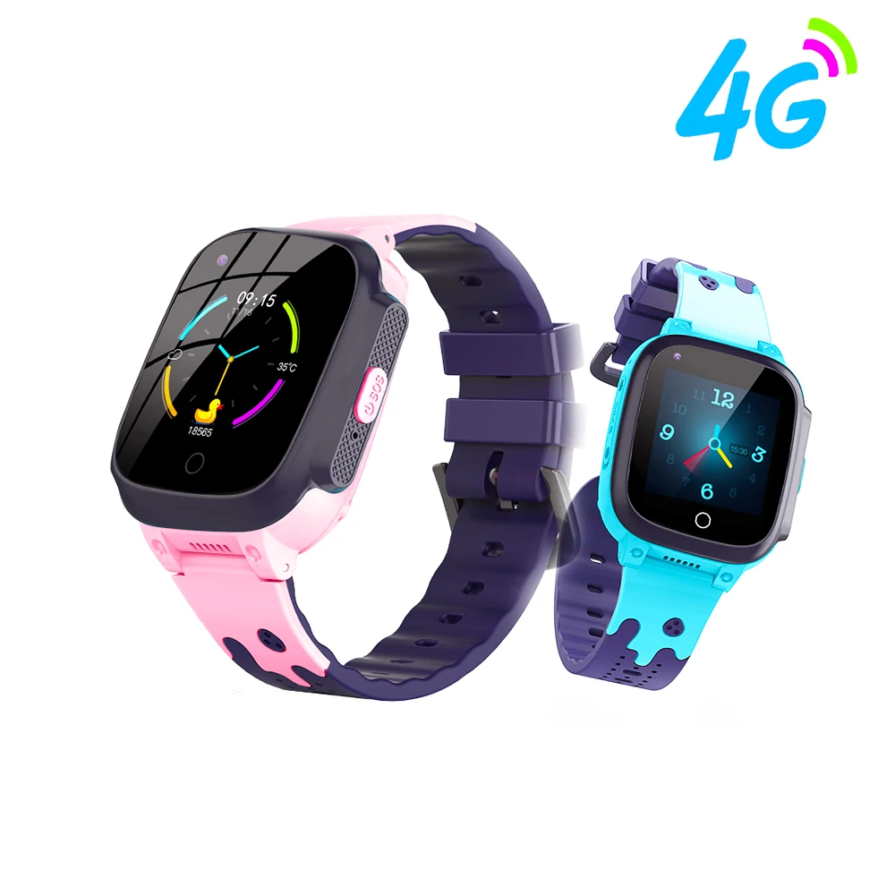 

Kidâ€™s smart watch phone 4g Netcom GPS LBS positioning Wifi video call child Smartwatch touch screen alarm SOS waterproof gift