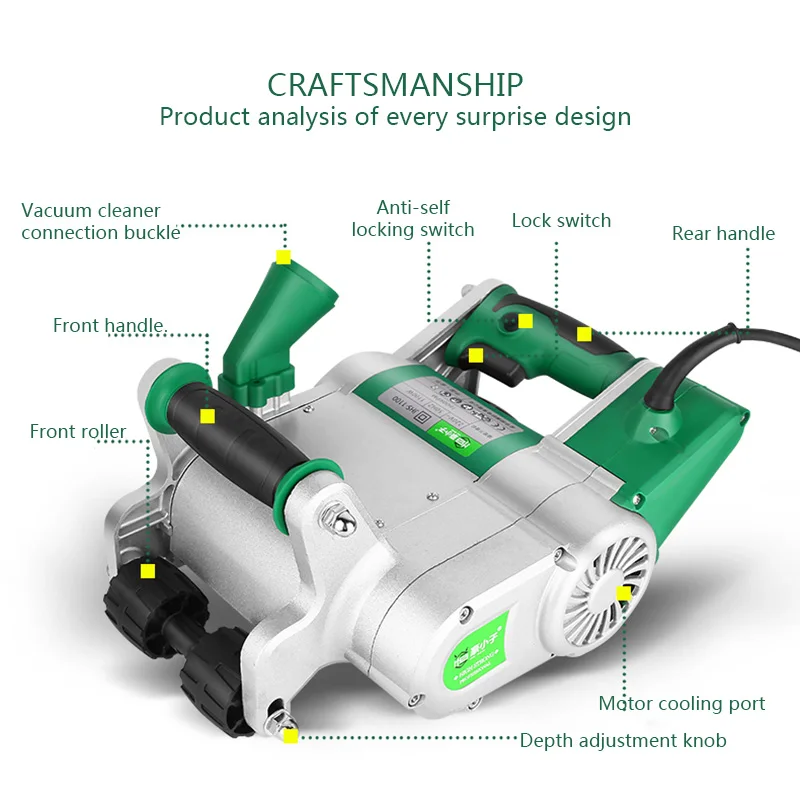 

220V/1100W Wall Slotting Machine Cutting Machine One-Time Forming Fast Slotting Machine Cutting Wall Electric Saw Machine