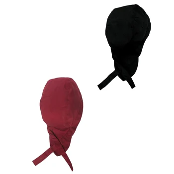 

2pcs Chef Cap Pirate Skull Cap Chef Hat for Cooks Comfortable Chef Cap Black