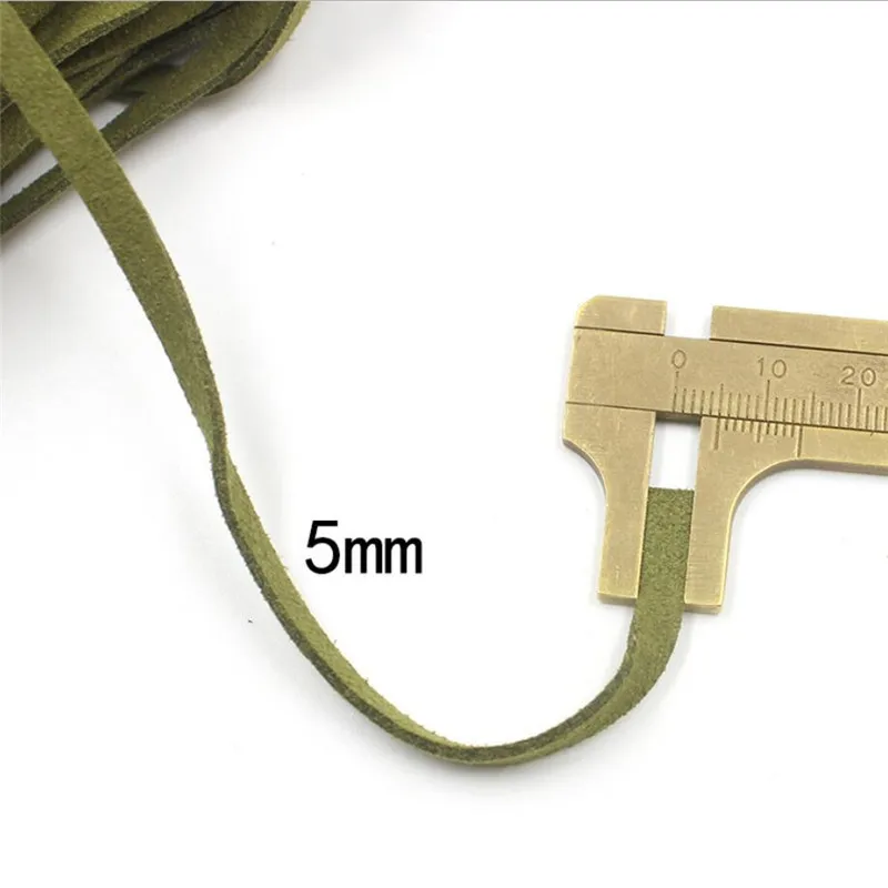 Multi-Color Flat Faux Suede Cord for DIY Jewelry Making - 5mm x 5m Roll