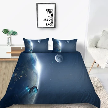 

Universe Bedding Set Interplanetary Flight 3D Duvet Cover Planets King Queen Twin Full Single Double Unique Design Bed Set