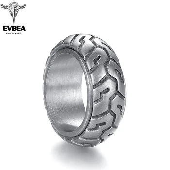 

EVBEA New Design Tire Mark Gear Components and Clock Pointer Steampunk Ring for Men Women's Jewelry Accessories