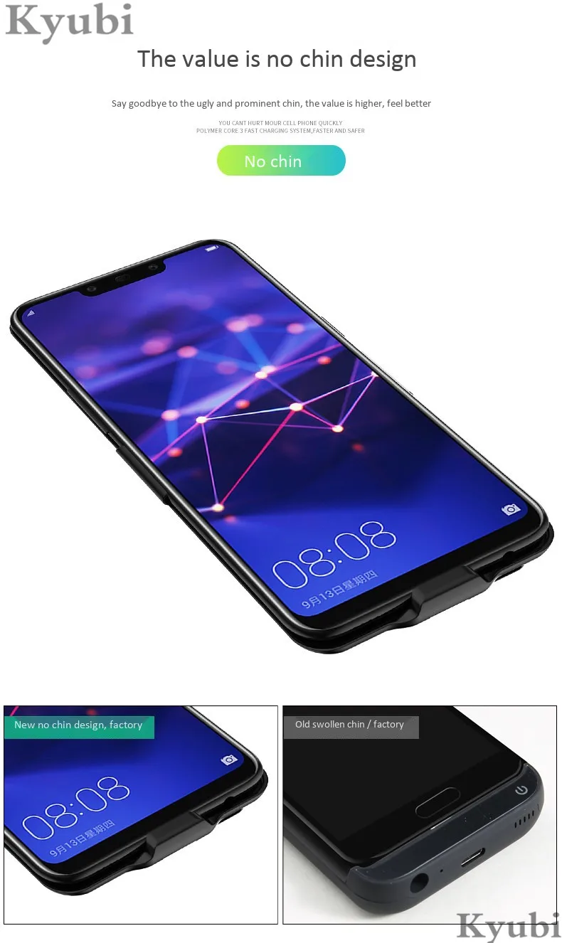 6800 мАч Мощное зарядное устройство чехол для huawei Mate 10 Lite внешний портативный беспроводной зарядный чехол для huawei Nova 2i 2 в 1