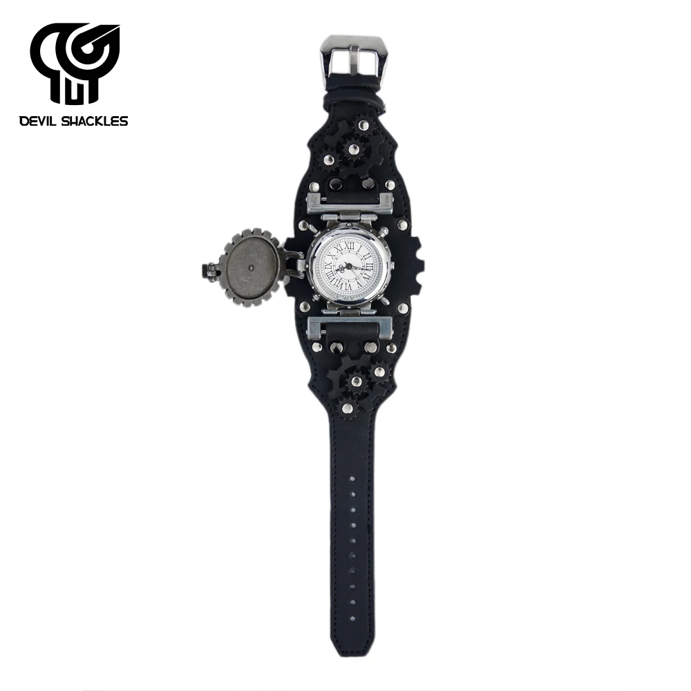 Devil сережки стимпанк часы оригинальные Relojes Exteriores Ретро Reloj Хронограф