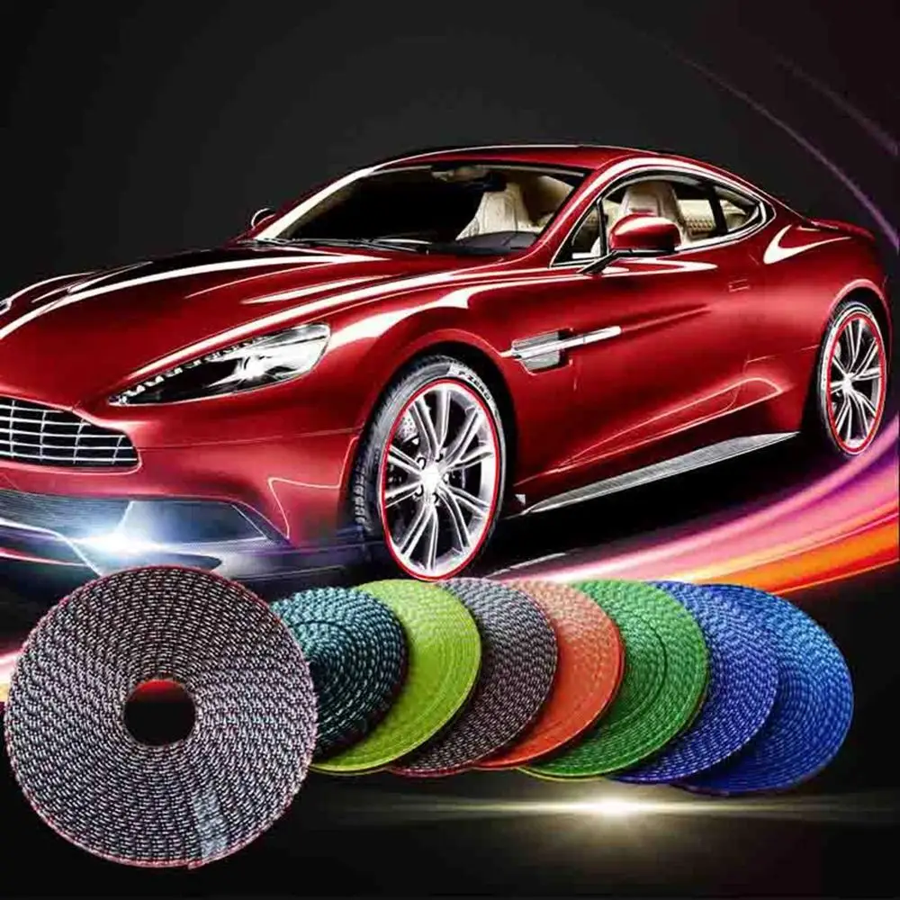 

Carbon fiber Tire Rim Decorative Strip Reduce Scraping Protective Guard Tape Wheel Rim Trims Anti-Collision Ring