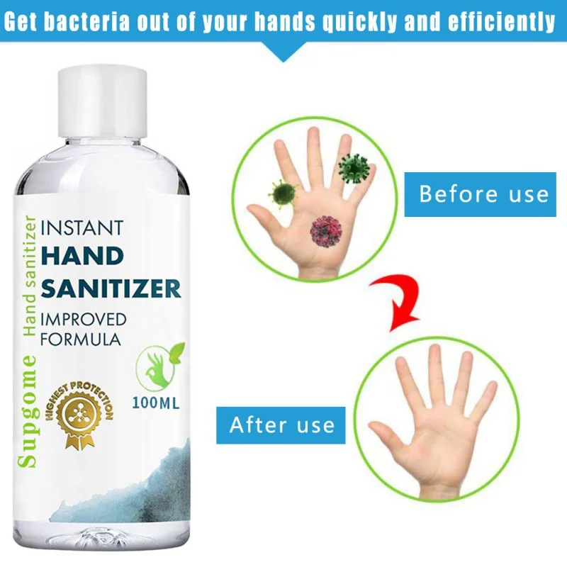 

100ml Anti-Bacteria Moisturizing Liquid Disposable No Clean Waterless Antibacterial Hand Gel Portable Hand Sanitizer Gel//